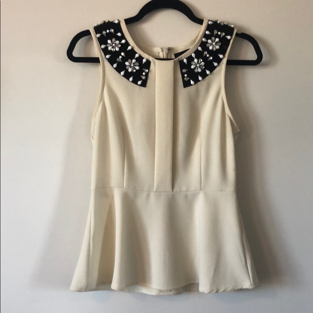 South Moon Under Embellished Peplum Top M